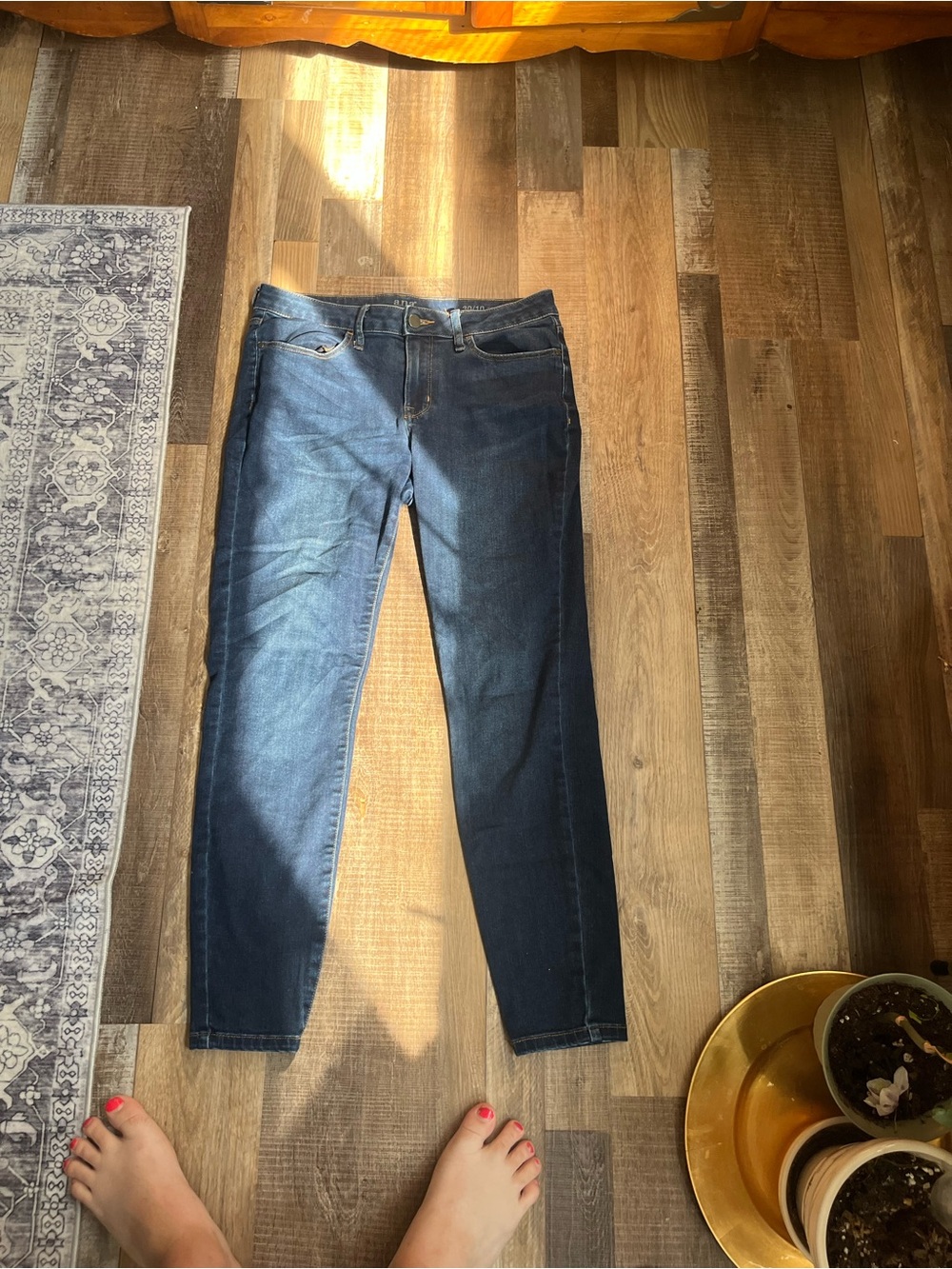 a.n.a Dark Blue Stretch Skinny Jeans Jeggings